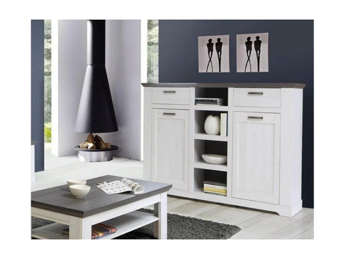 Highboard Gasparo/Bianco&Antracite