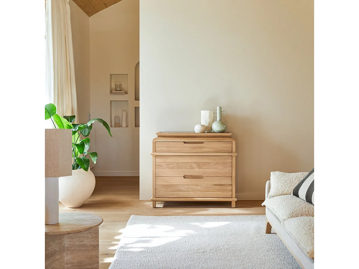 Cassettiera in teak massello