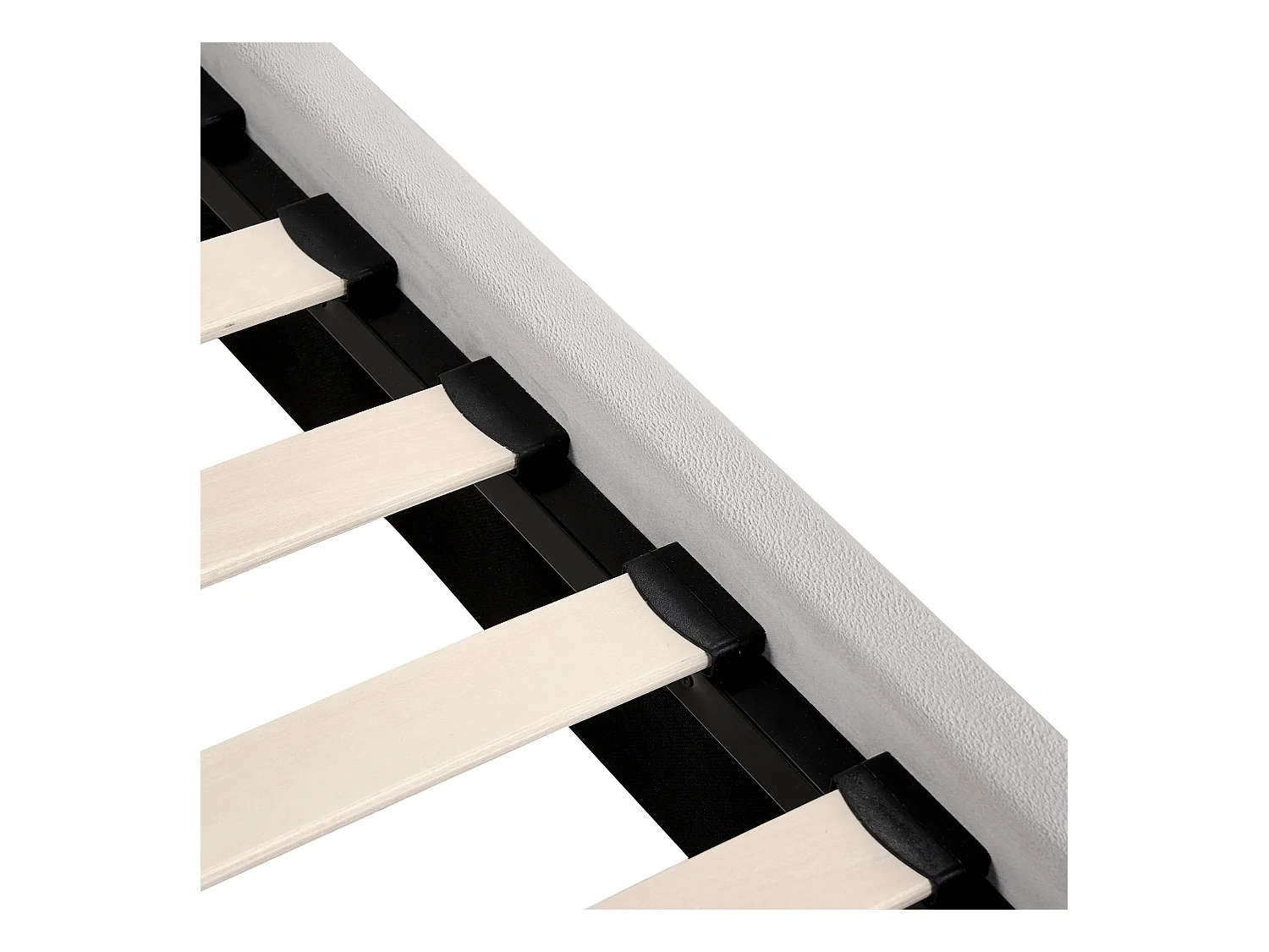 Lit avec sommier Velours SUZETTE 180 x 200 cm Gris clair