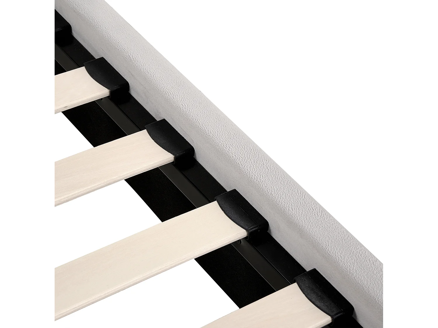 Lit avec sommier Velours SUZETTE 180 x 200 cm Gris clair