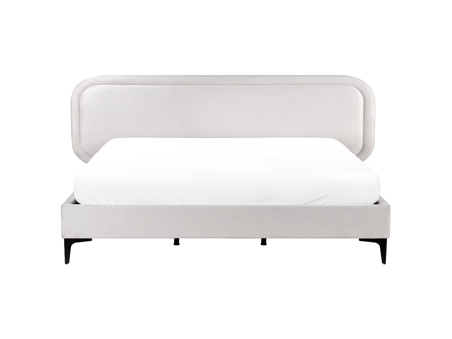 Letto Velluto SUZETTE 180 x 200 cm Grigio chiaro