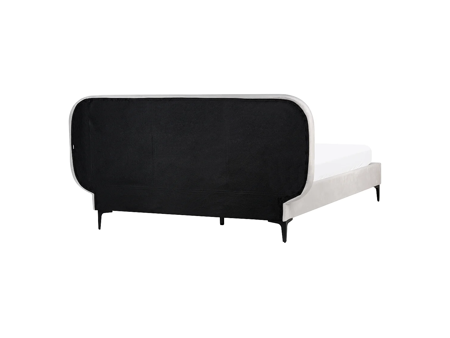 Bett mit Lattenrost Samtstoff SUZETTE 140 x 200 cm Hellgrau