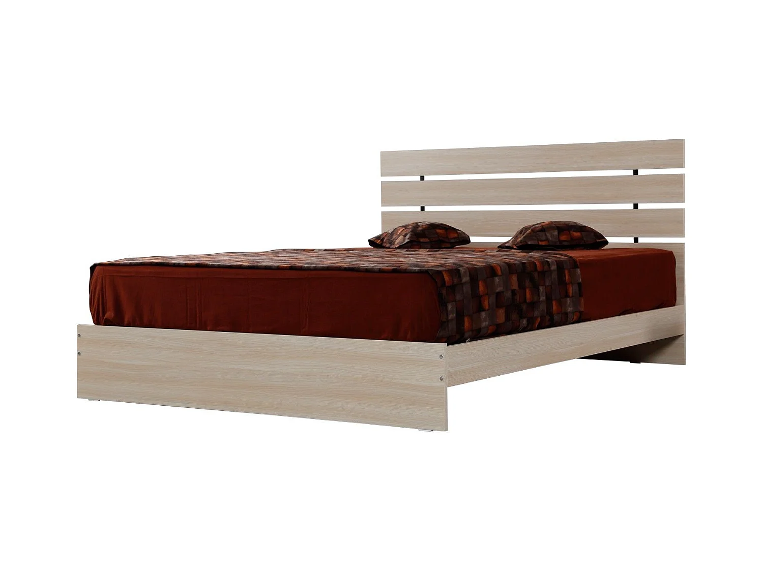 Cadre de lit double Zoden 140x190cm Bois Chêne
