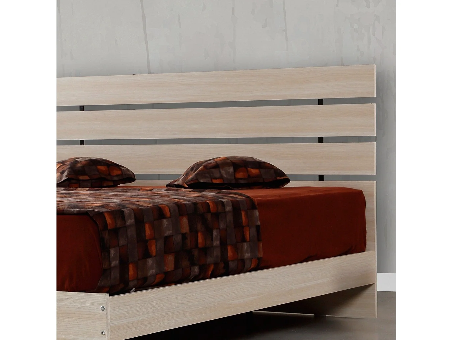 Cadre de lit double Zoden 140x190cm Bois Chêne