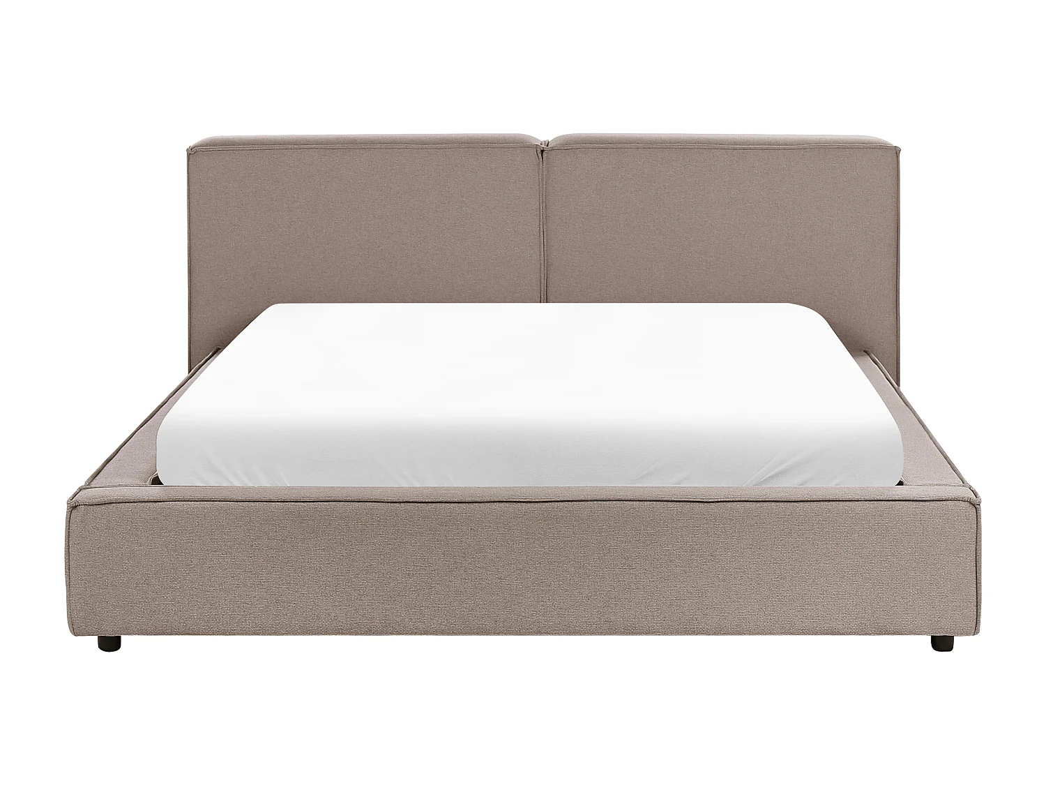 Lit à eau Tissu LINARDS 160 x 200 cm Marron clair