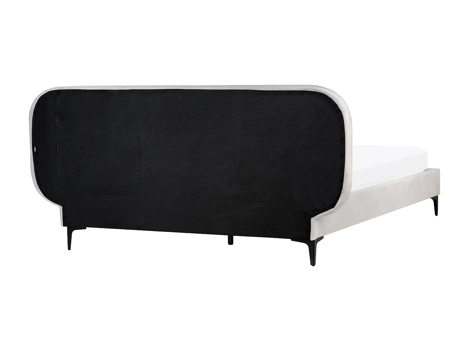 Bett mit Lattenrost Samtstoff SUZETTE 160 x 200 cm Hellgrau