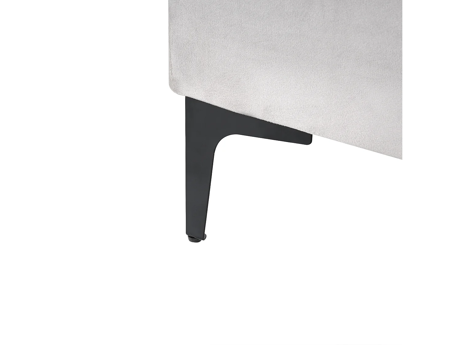 Lit avec sommier Velours SUZETTE 160 x 200 cm Gris clair