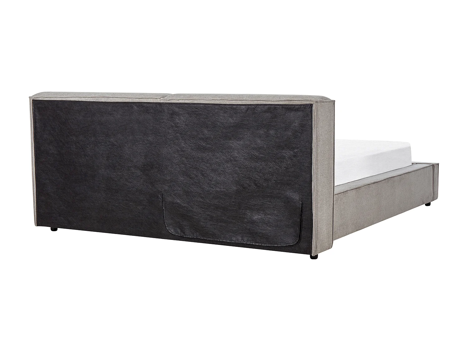 Lit à eau Tissu LINARDS 160 x 200 cm Gris