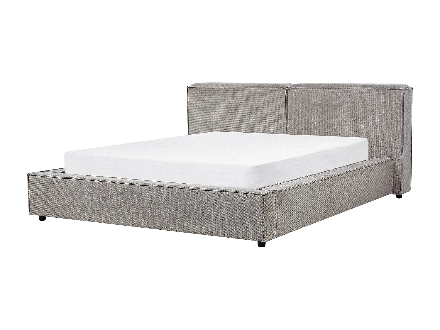 Lit à eau Tissu LINARDS 160 x 200 cm Gris