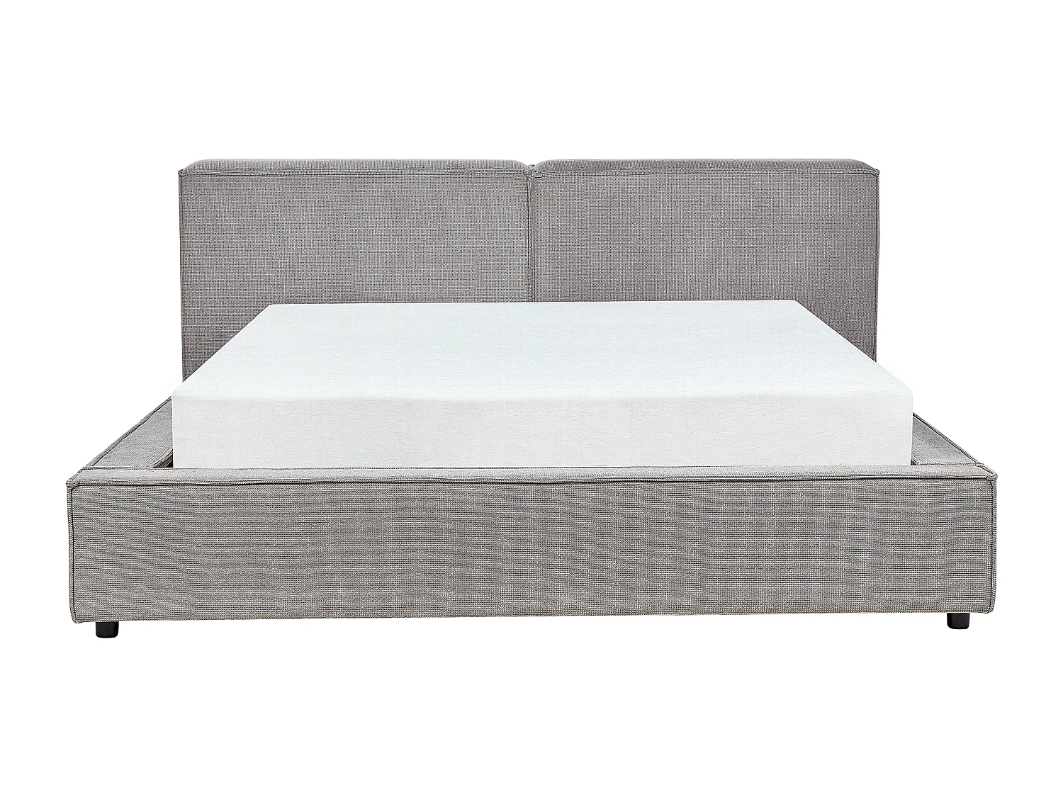 Lit à eau Tissu LINARDS 160 x 200 cm Gris