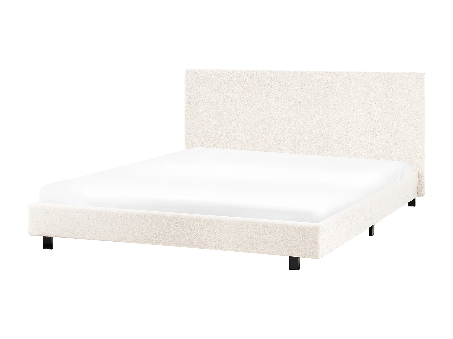 Lit à eau Bouclé ALBI 160 x 200 cm Blanc cassé