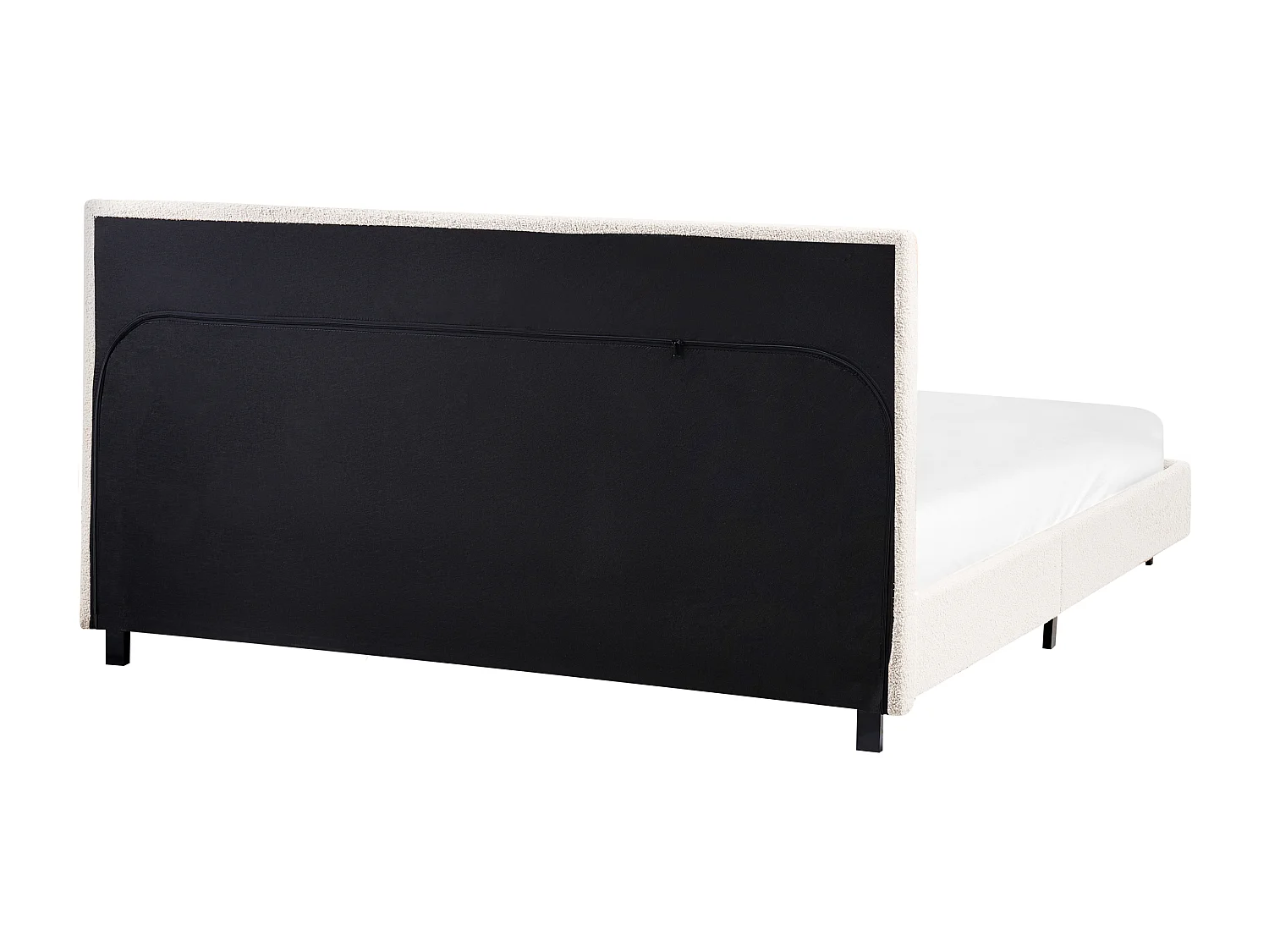 Wasserbett Bouclé ALBI 160 x 200 cm Cremeweiss