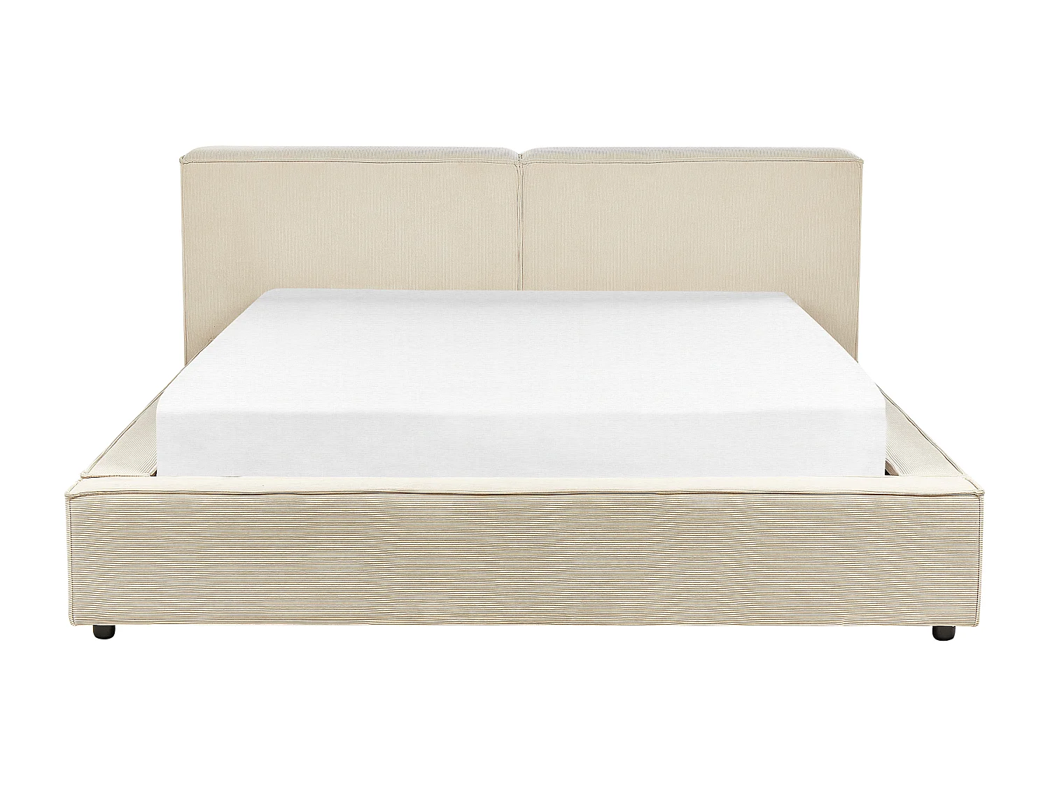 Lit à eau Velours côtelé LINARDS 160 x 200 cm Beige