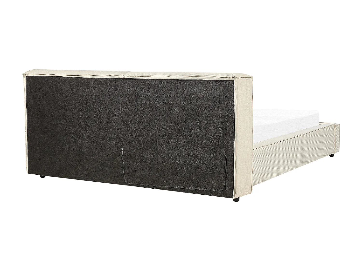 Lit à eau Velours côtelé LINARDS 160 x 200 cm Beige