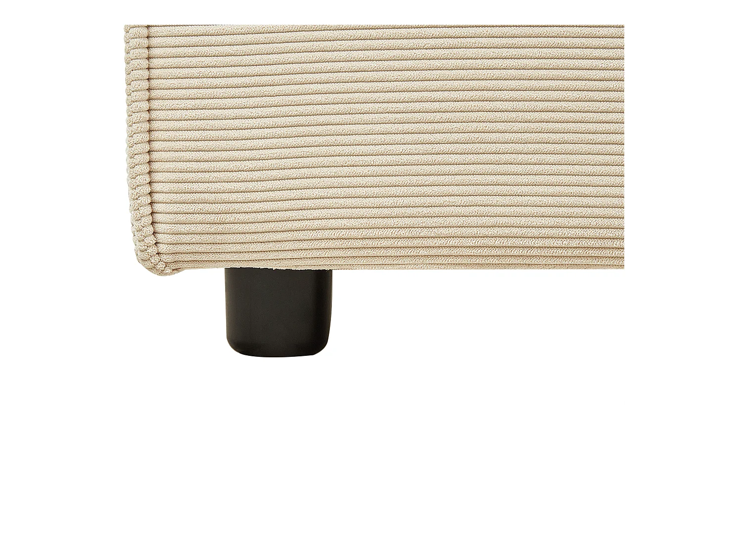 Lit à eau Velours côtelé LINARDS 160 x 200 cm Beige