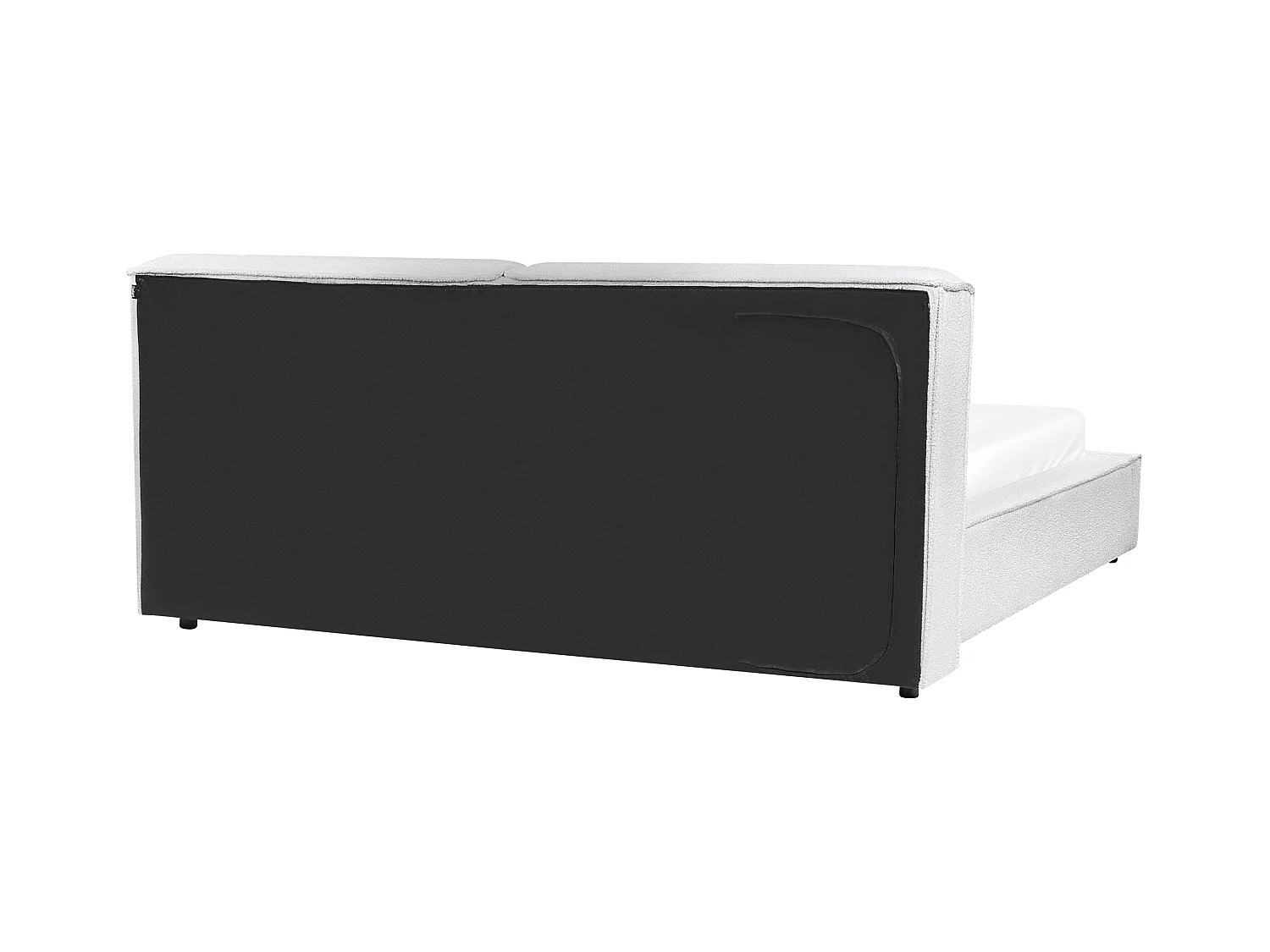 Lit à eau Bouclé LINARDS 160 x 200 cm Blanc