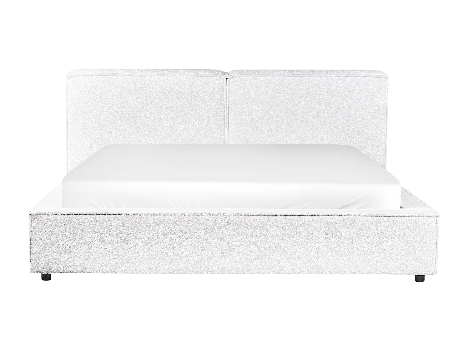 Lit à eau Bouclé LINARDS 160 x 200 cm Blanc