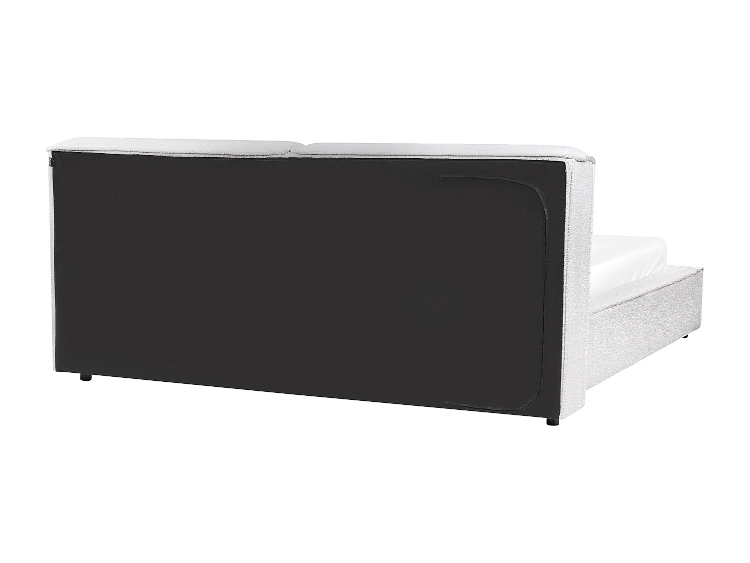 Wasserbett Bouclé LINARDS 160 x 200 cm Weiss