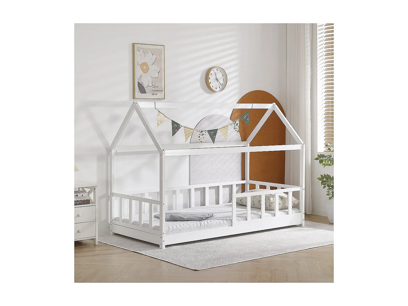 Letto a soppalco per bambini "Mila" - 90 x 190 cm - Bianco