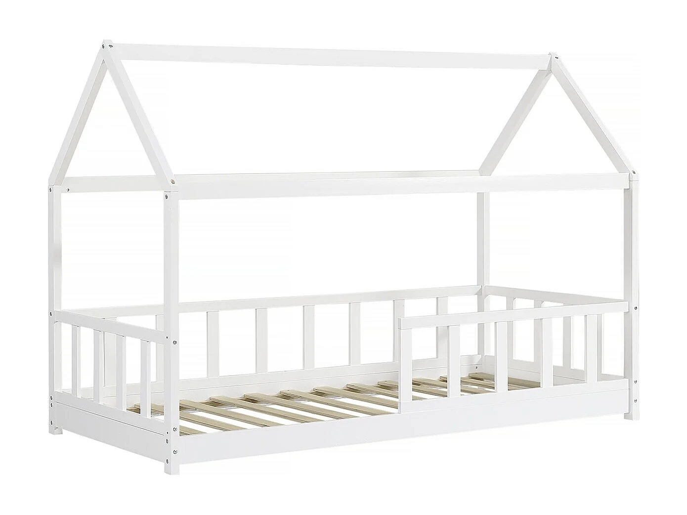 Lit cabane pour enfant "Mila" - 90 x 190 cm - Blanc