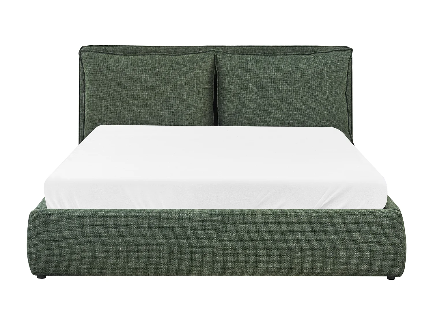 Lit ottoman Tissu BAJONNA 160 x 200 cm Vert foncé