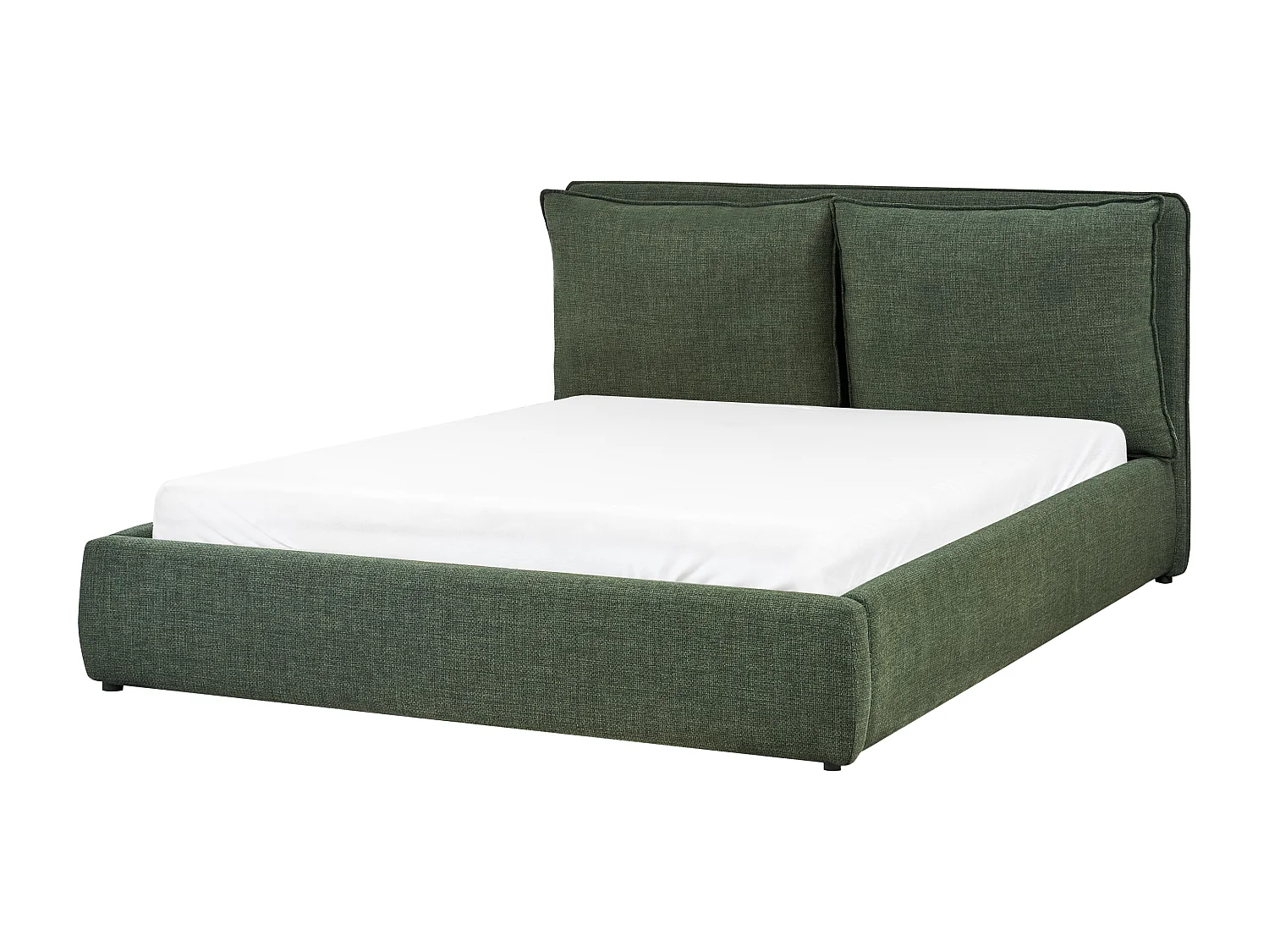 Lit ottoman Tissu BAJONNA 160 x 200 cm Vert foncé