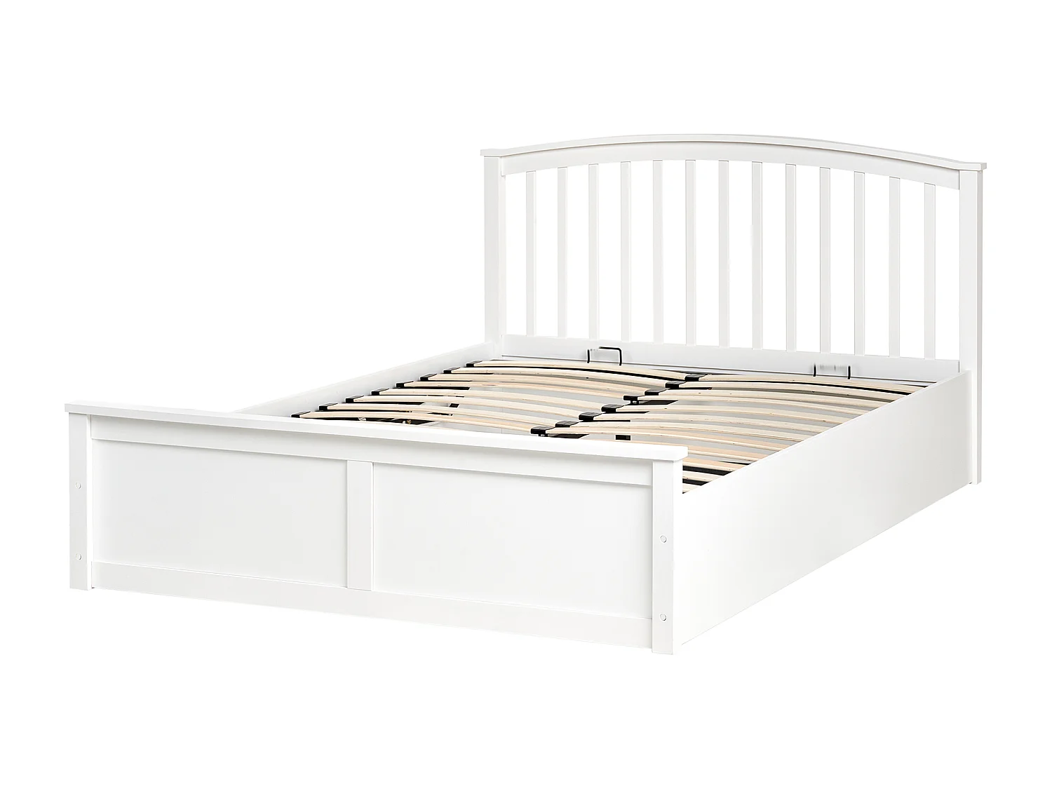 Bed met opbergruimte Dennenhout CLARBEC 140 x 200 cm Wit