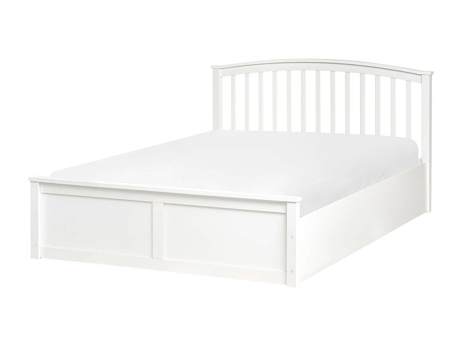 Bed met opbergruimte Dennenhout CLARBEC 140 x 200 cm Wit