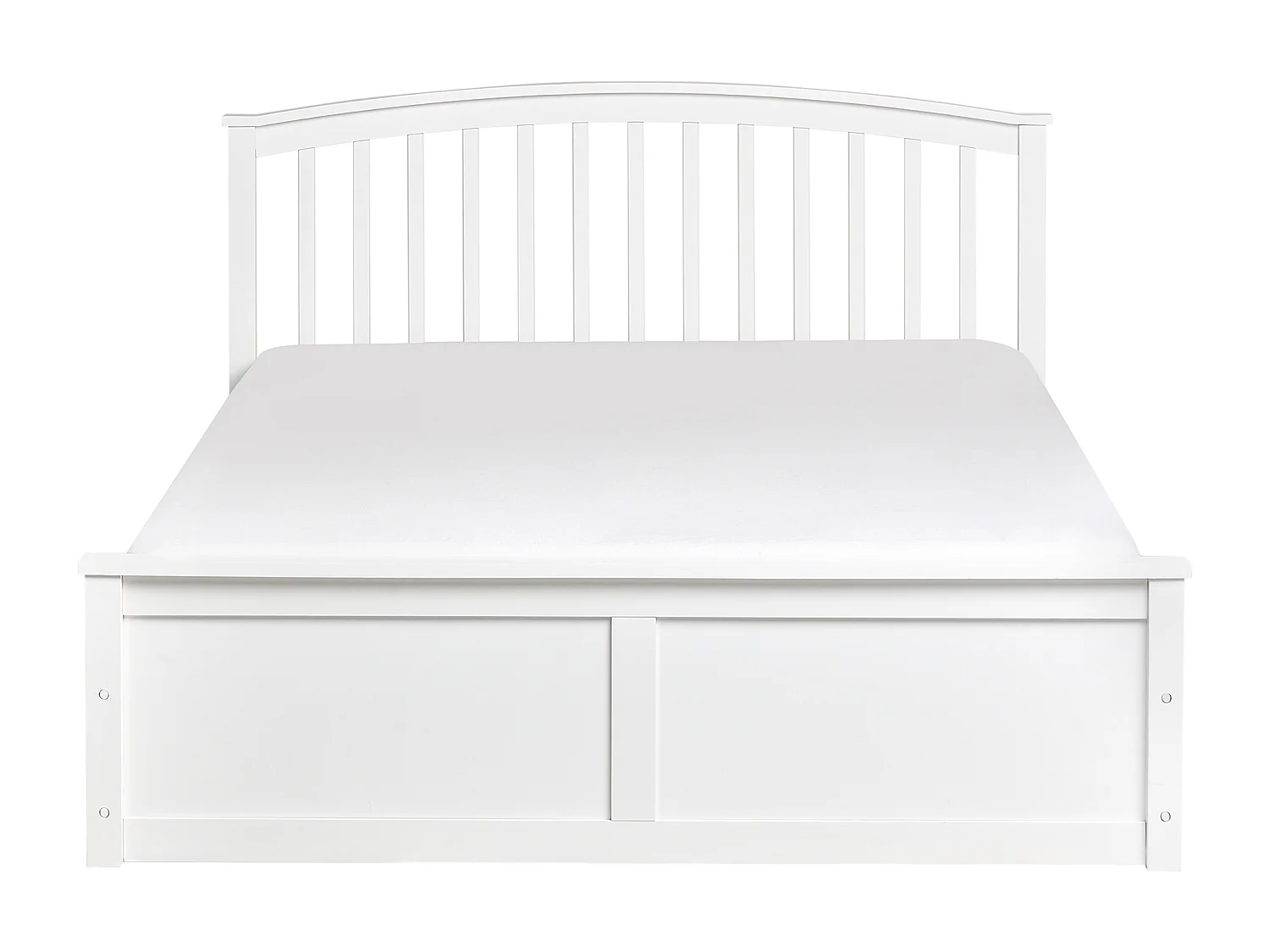 Lit ottoman Bois de pin CLARBEC 140 x 200 cm Blanc