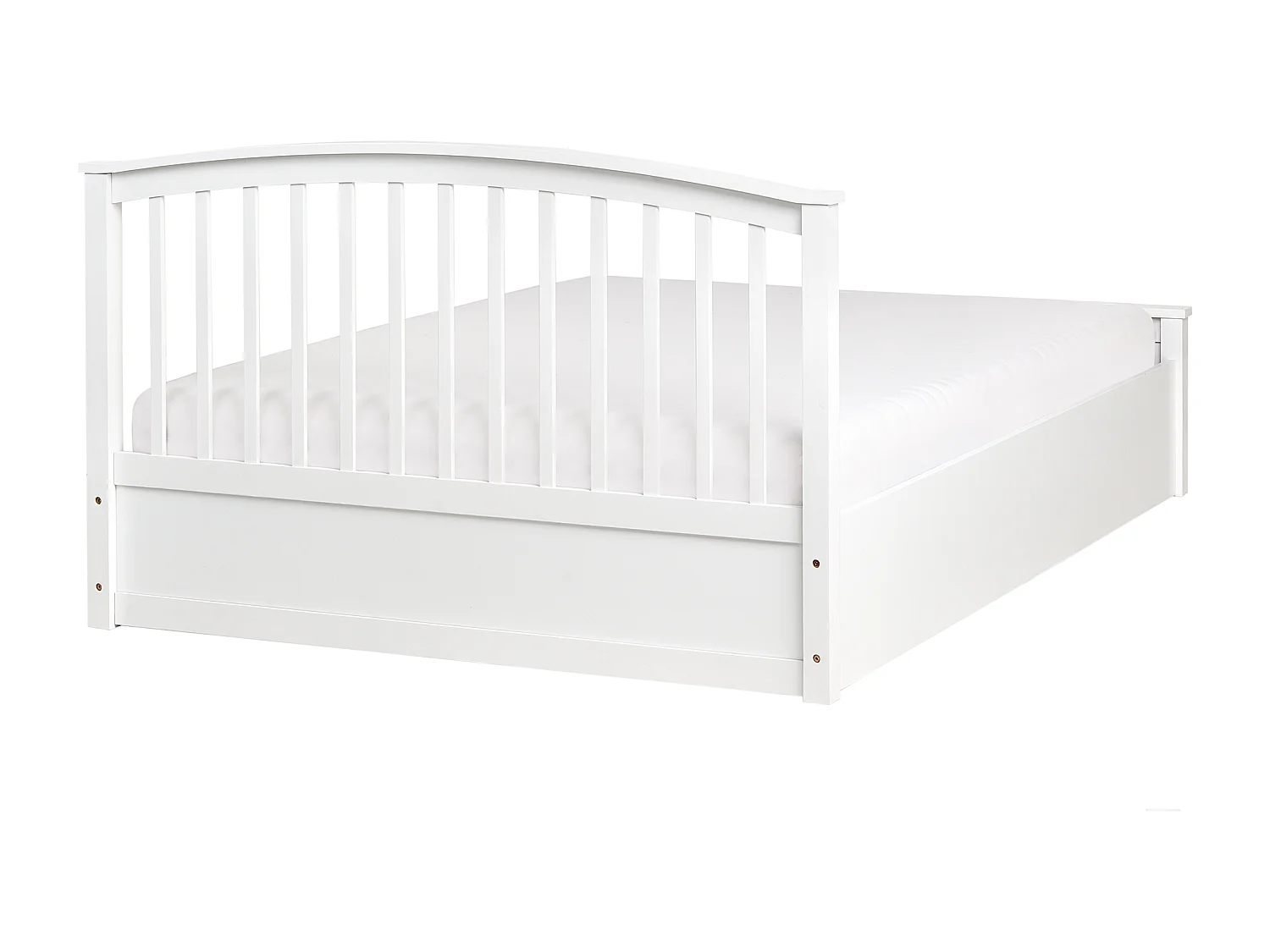 Lit ottoman Bois de pin CLARBEC 140 x 200 cm Blanc