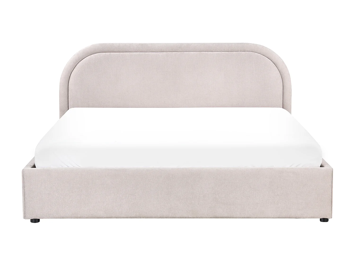 Bett mit Stauraum Stoff QUILLIEN 160 x 200 cm Taupe