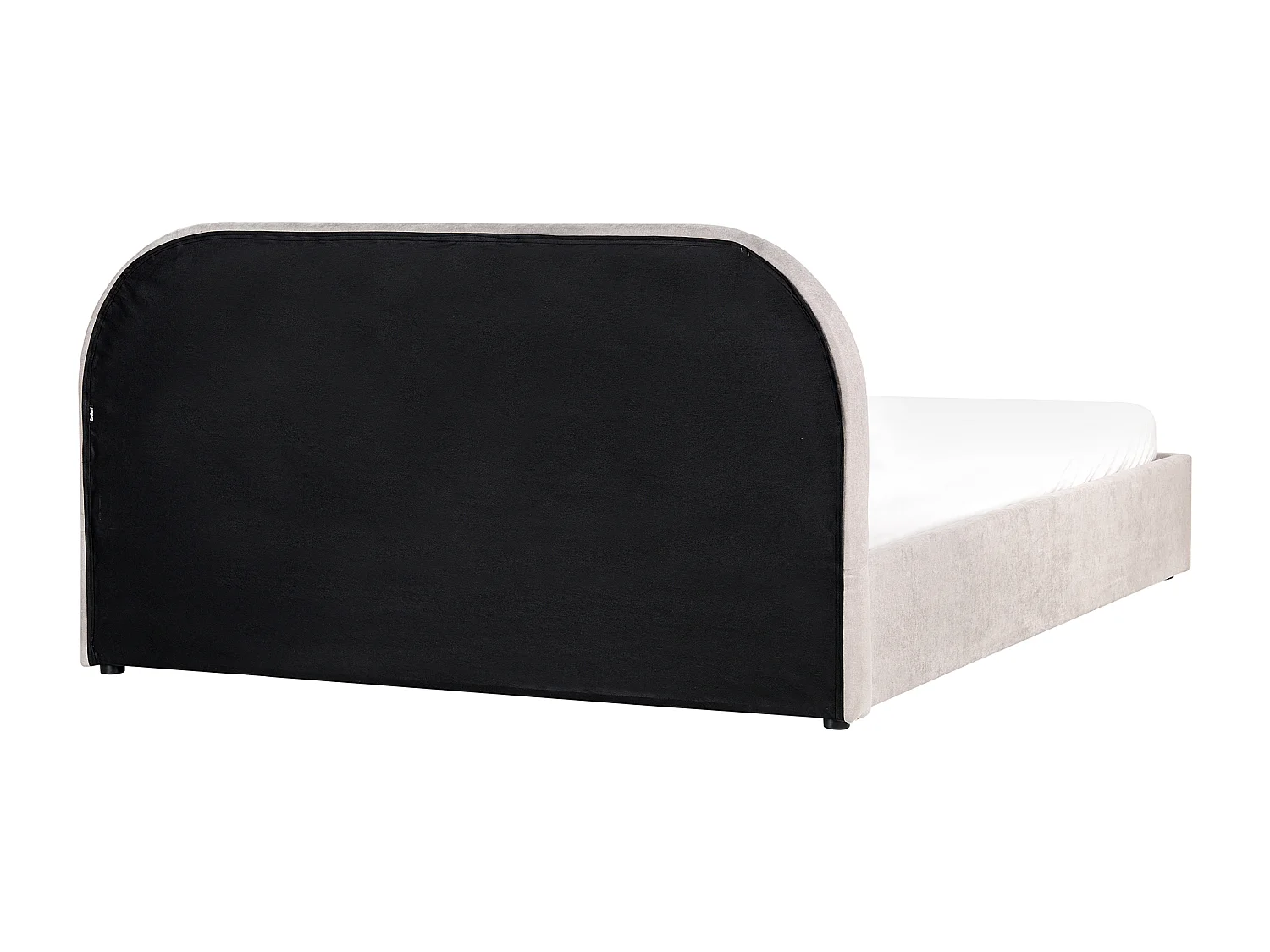 Bett mit Stauraum Stoff QUILLIEN 160 x 200 cm Taupe