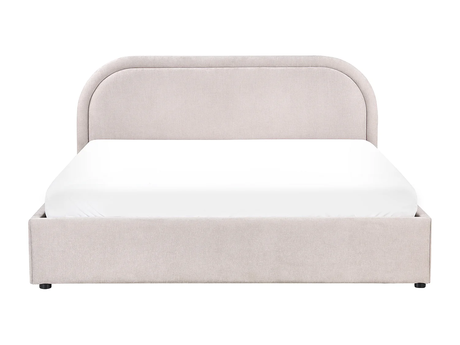 Bett mit Stauraum Stoff QUILLIEN 160 x 200 cm Taupe