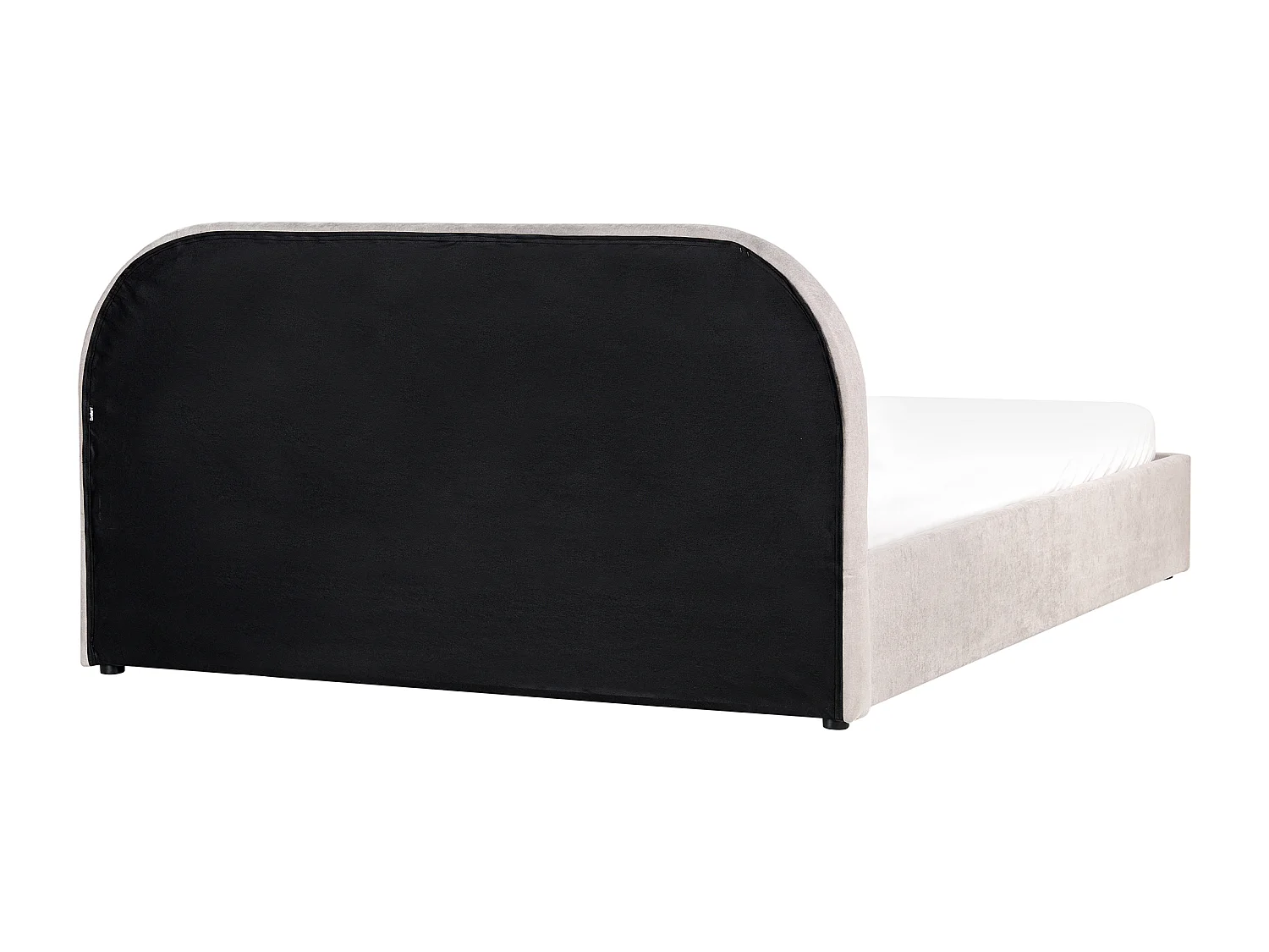 Bett mit Stauraum Stoff QUILLIEN 160 x 200 cm Taupe