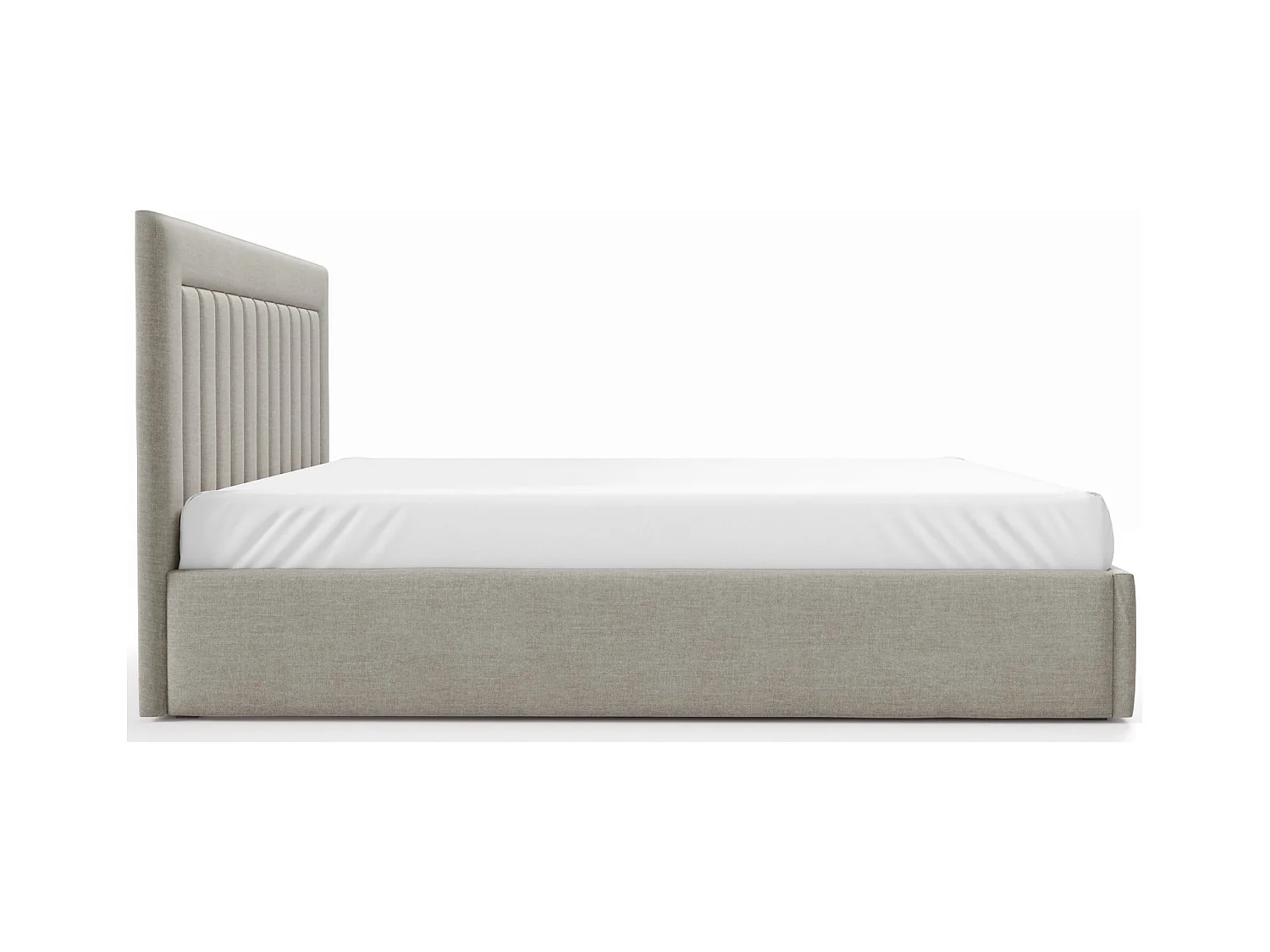 Lit avec coffre 140x200 cm - beige - AVERIN