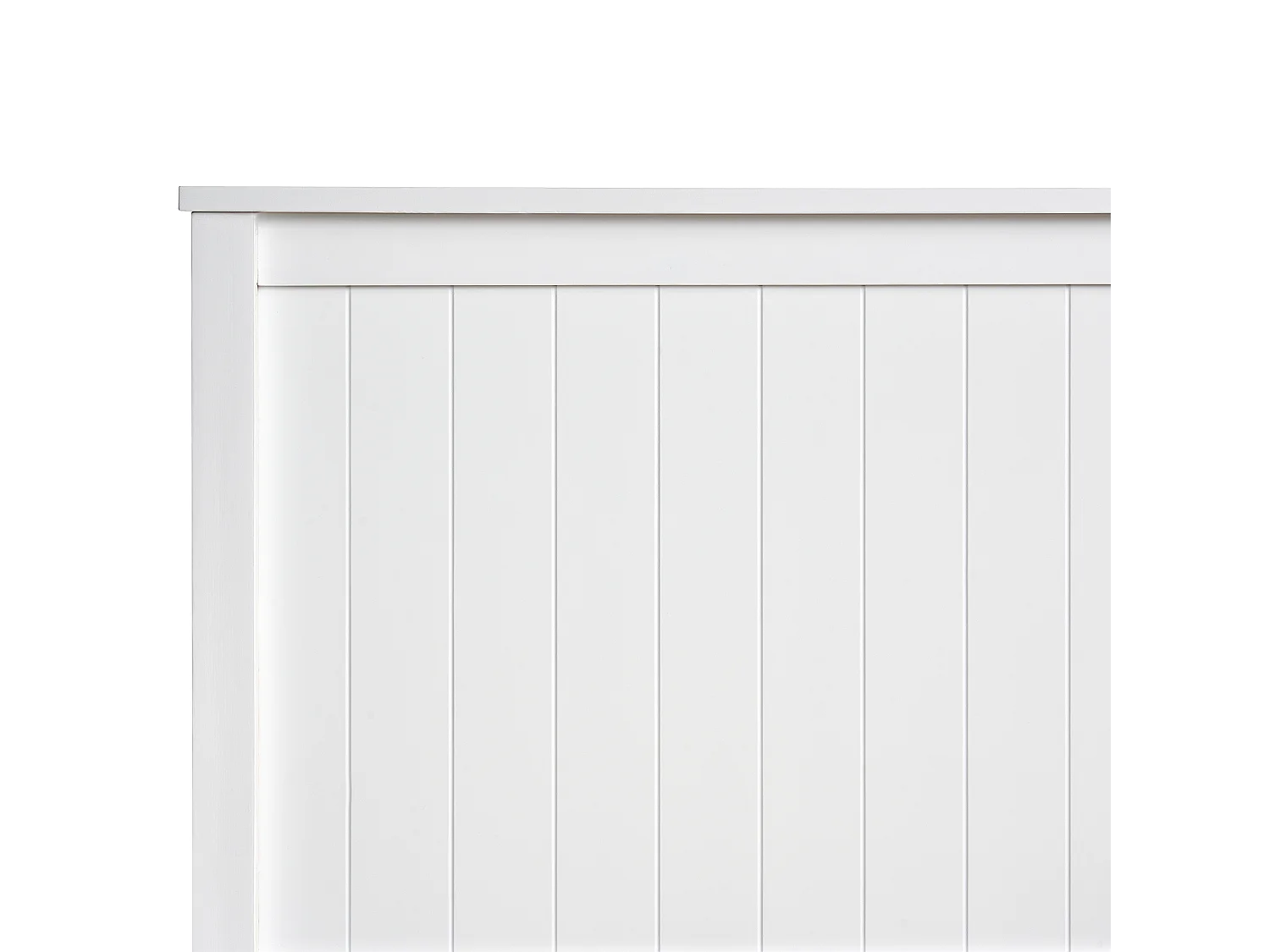 Bett mit Stauraum Kiefernholz LAMBRES 160 x 200 cm Weiss