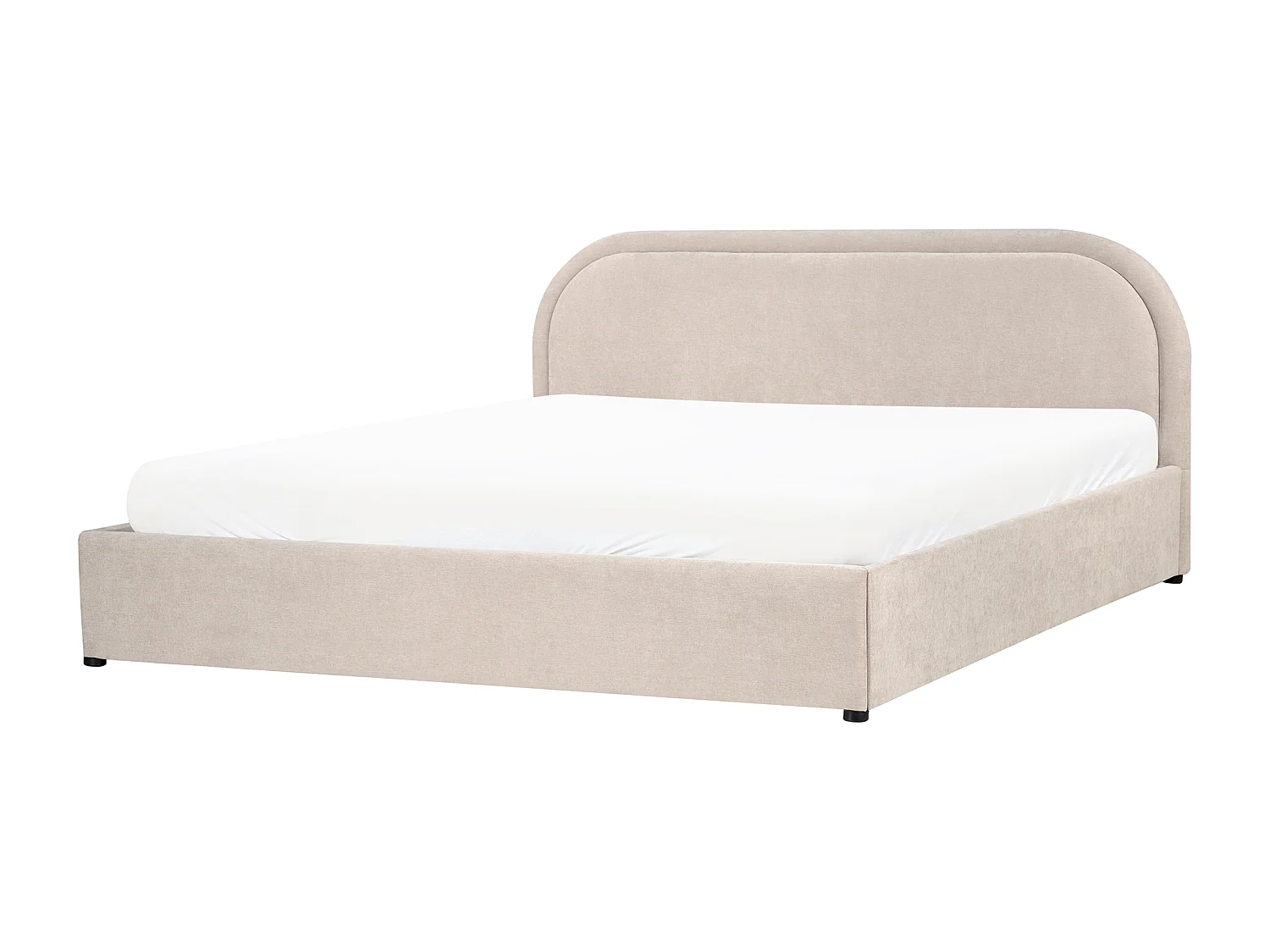 Letto contenitore Tessuto QUILLIEN 180 x 200 cm Beige
