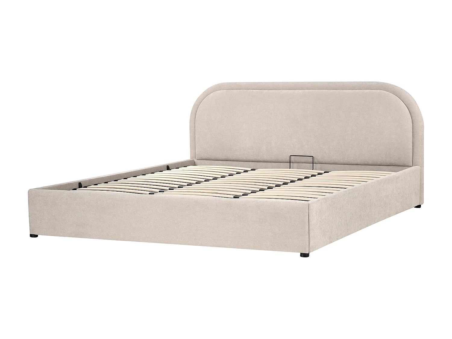 Letto contenitore Tessuto QUILLIEN 180 x 200 cm Beige