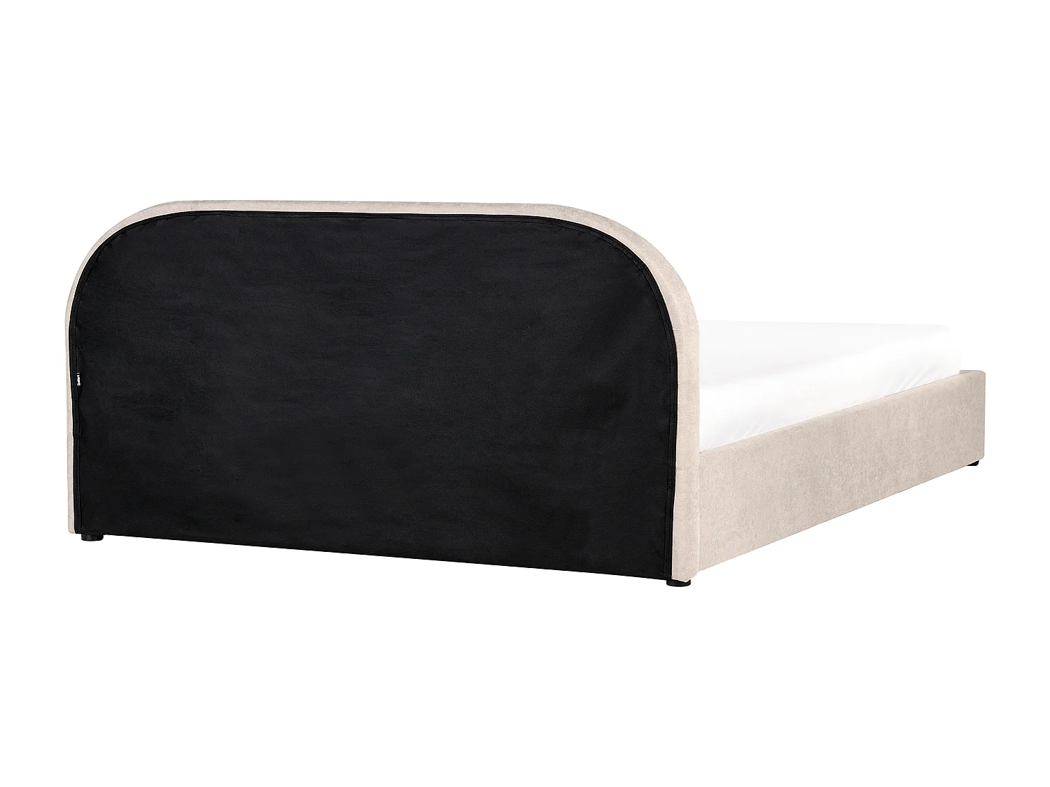 Letto contenitore Tessuto QUILLIEN 180 x 200 cm Beige