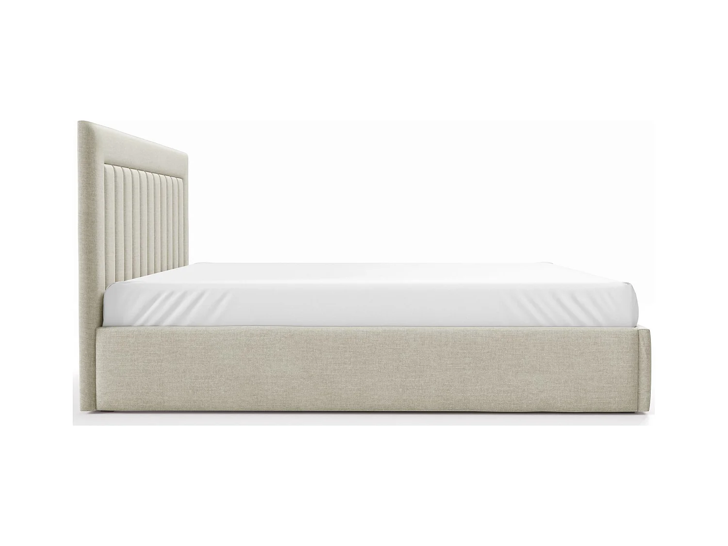 Lit avec coffre 180x200 cm - beige clair - AVERIN