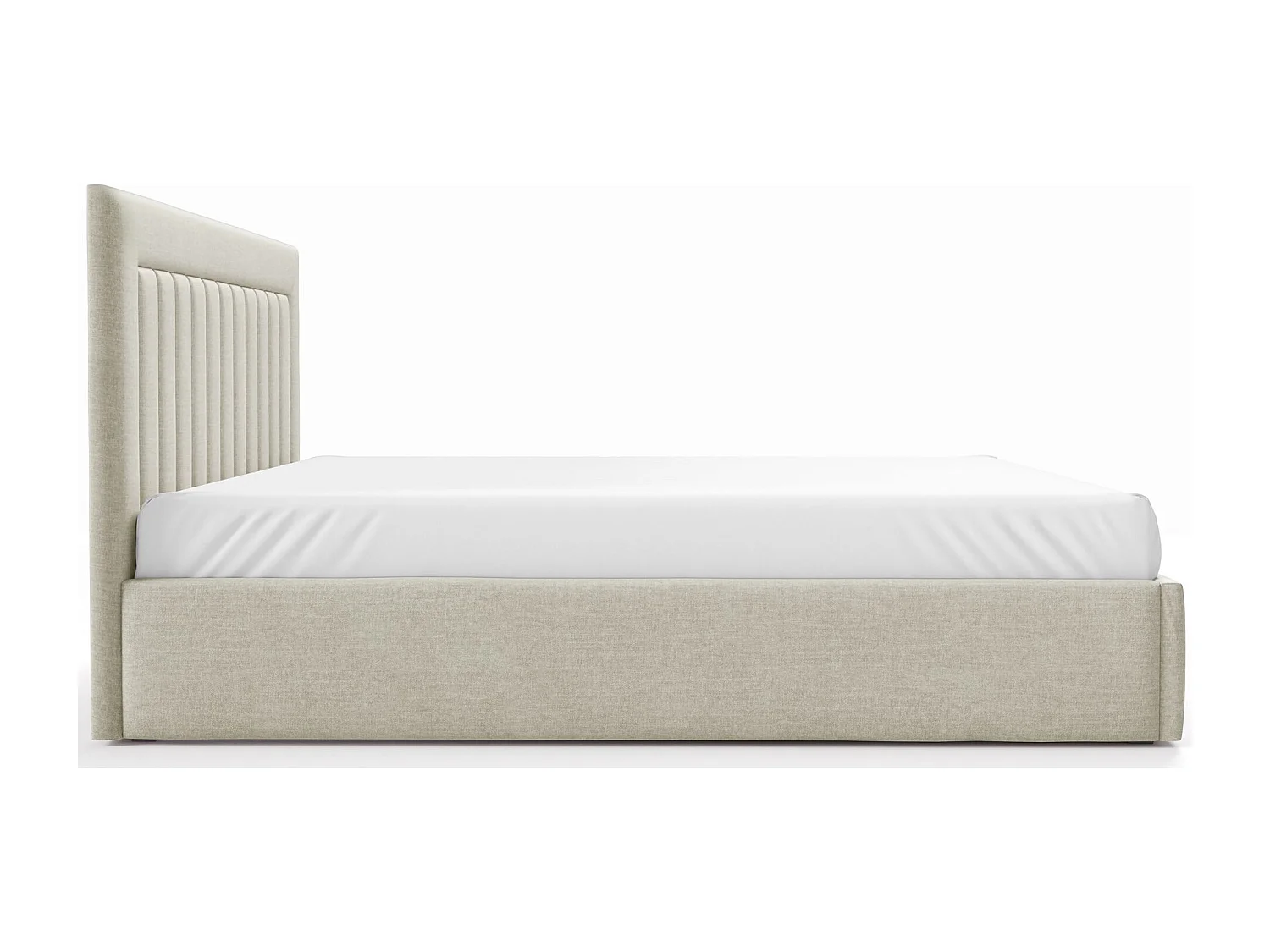 Lit avec coffre 180x200 cm - beige clair - AVERIN