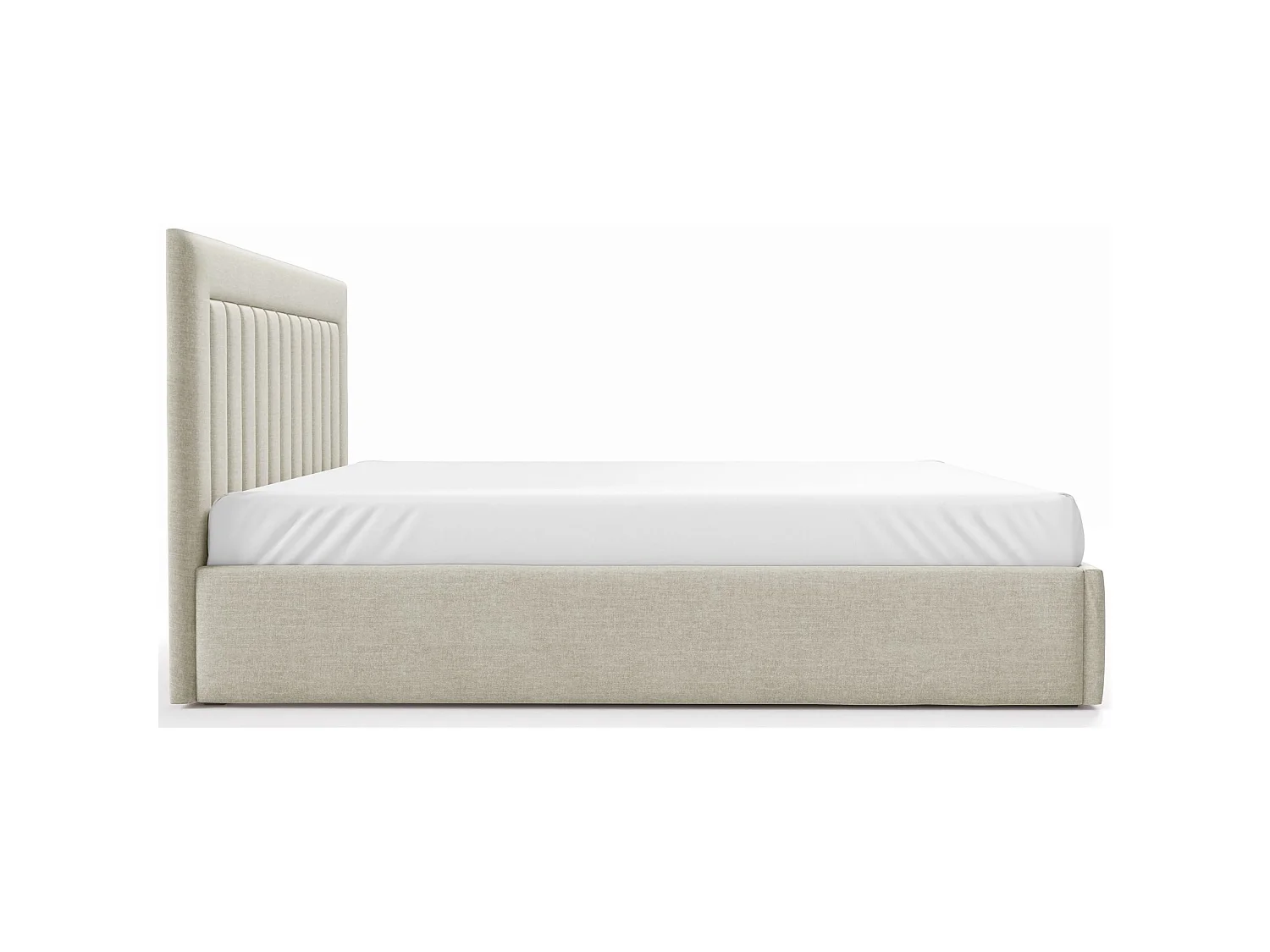 Lit avec coffre 180x200 cm - beige clair - AVERIN