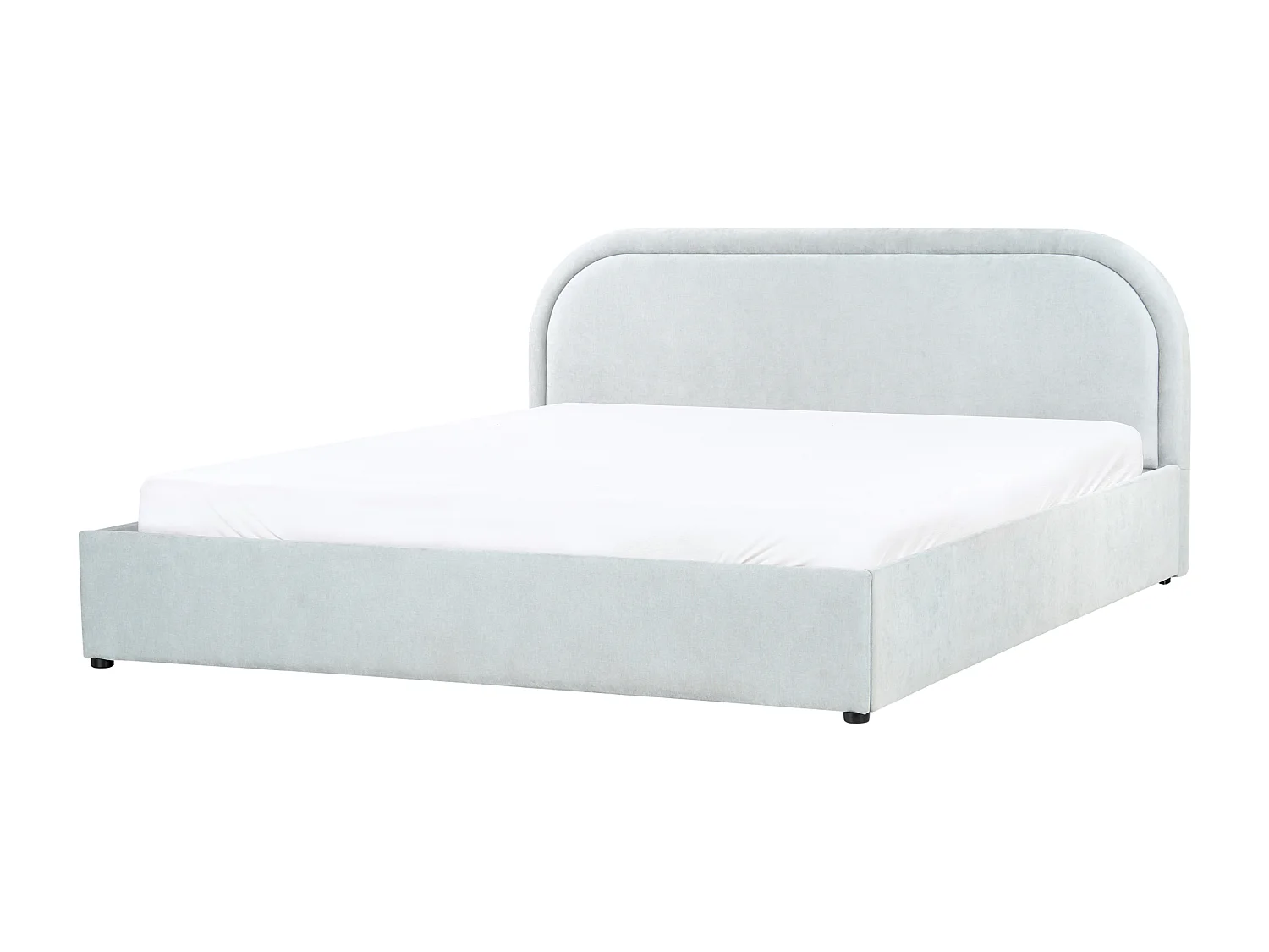 Bett mit Stauraum Stoff QUILLIEN 180 x 200 cm Hellblau