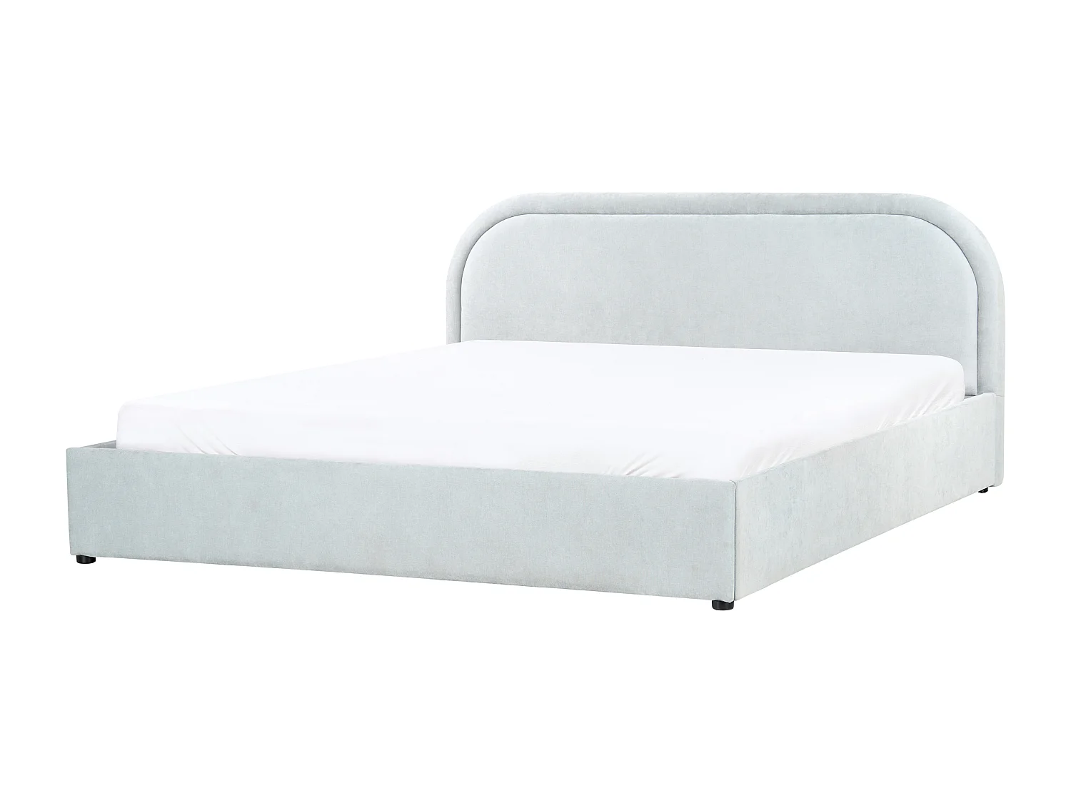 Lit ottoman Tissu QUILLIEN 180 x 200 cm Bleu clair