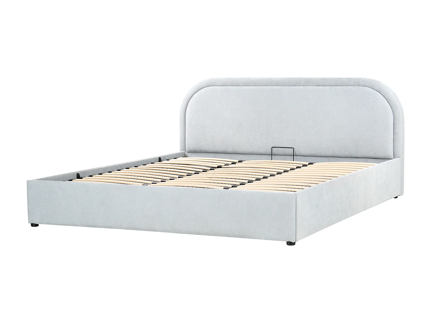 Lit ottoman Tissu QUILLIEN 180 x 200 cm Bleu clair