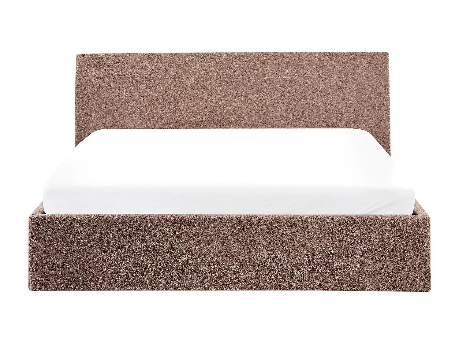 Letto contenitore Bouclé ORBEY 180 x 200 cm Marrone