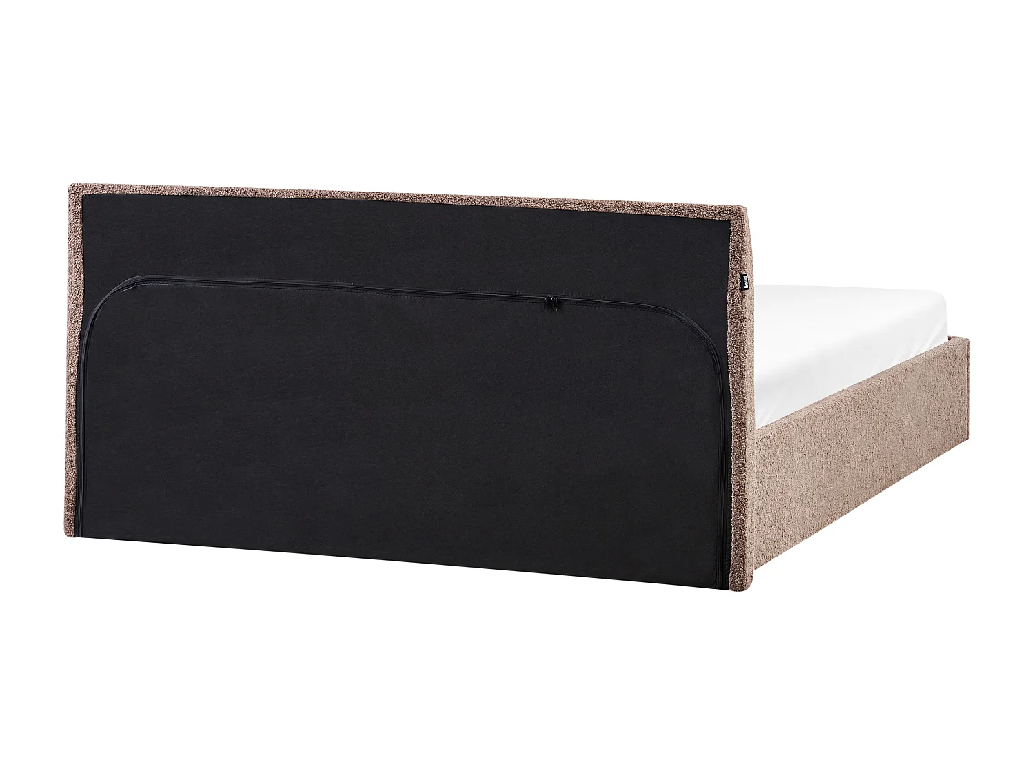 Letto contenitore Bouclé ORBEY 180 x 200 cm Marrone