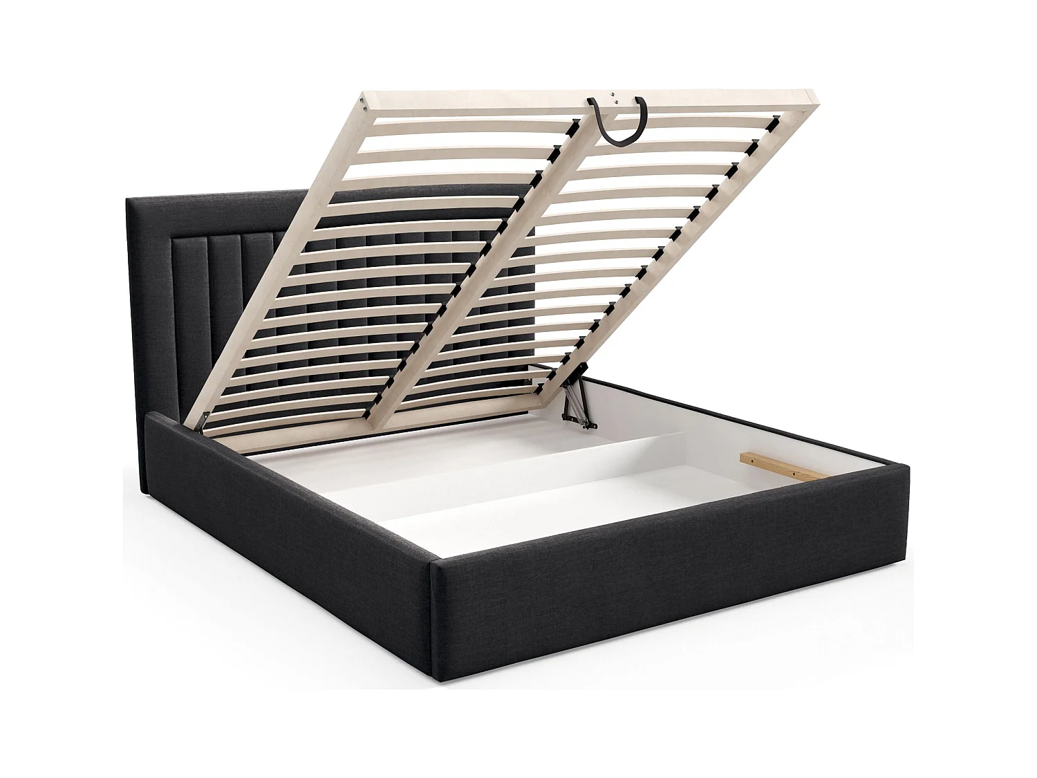 Lit avec coffre 180x200 cm - graphite - AVERIN
