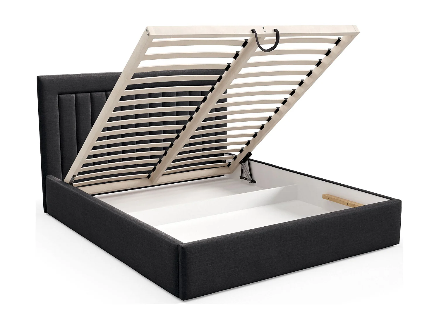 Lit avec coffre 180x200 cm - graphite - AVERIN