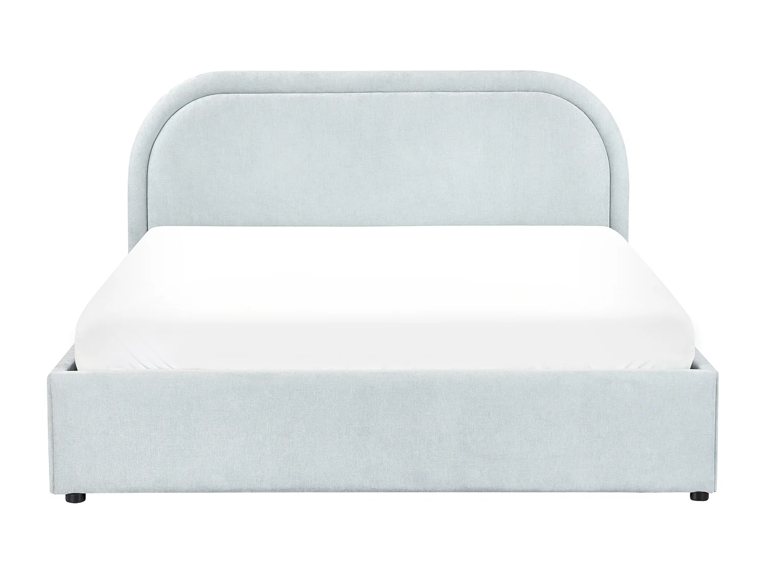 Lit ottoman Tissu chenille QUILLIEN 140 x 200 cm Bleu clair